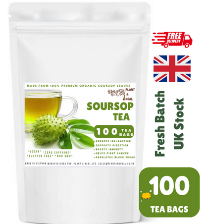 100 Soursop Tea Bags - Fresh Batch